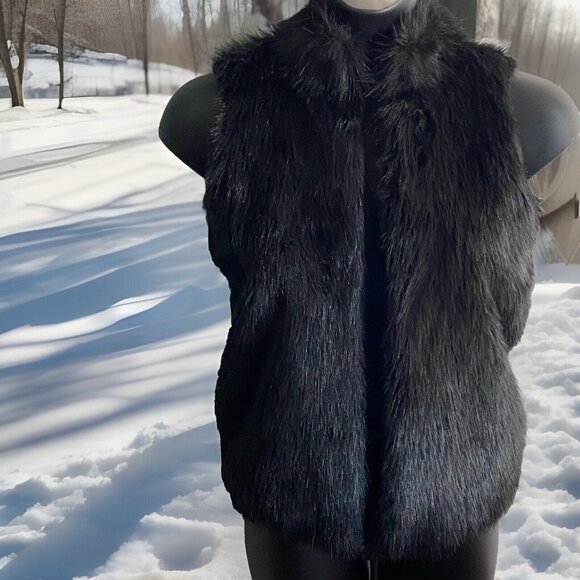 Michael Michael Kors Faux Fur Vest Designer Open Front Size XS EUC !! Beauty - Picture 8 of 9